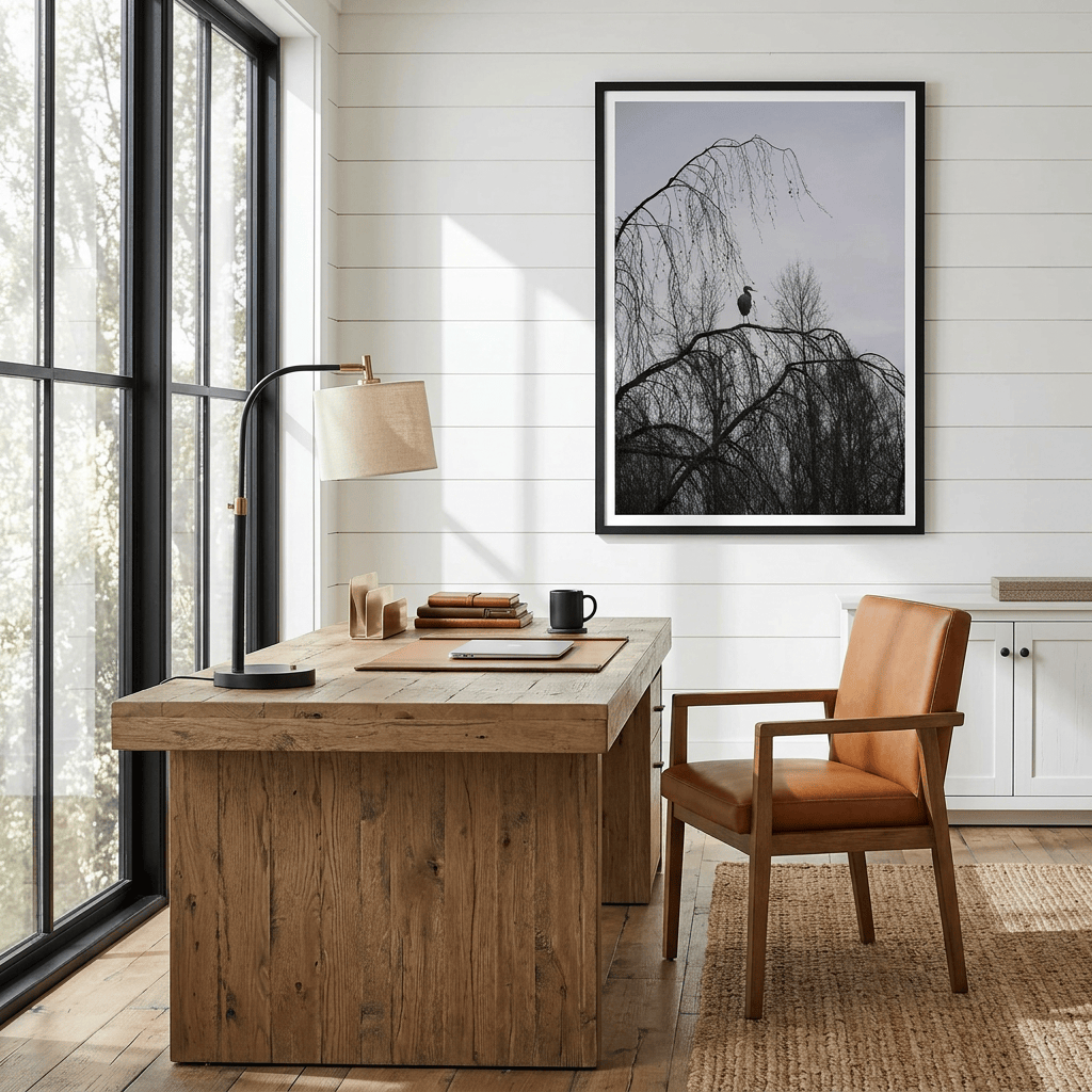 "The Sentinel" Majestic Heron Serene Nature Wall Art - Premium Matte Framed Photography