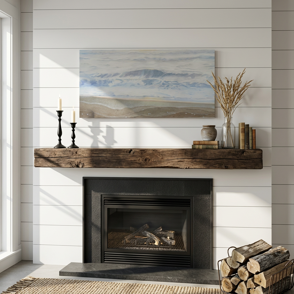 "February" Serene Coastal Watercolor Art Print - Canvas