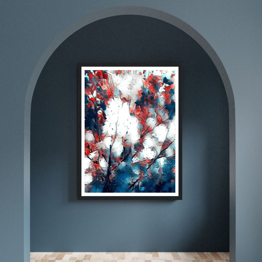 "Feeling Red, White & Blue" Nature Impressions - Premium Matte Framed Art Print
