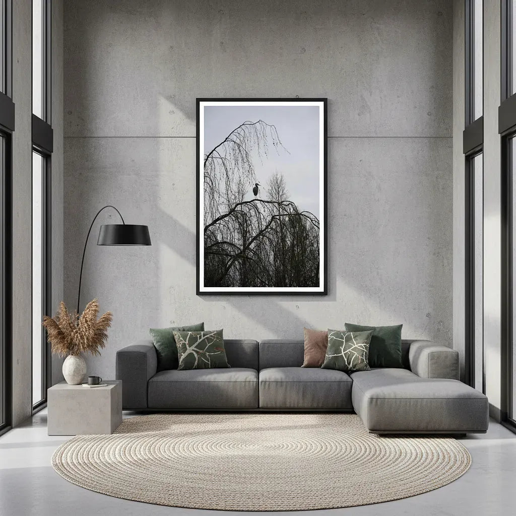 "The Sentinel" Majestic Heron Serene Nature Wall Art - Premium Matte Framed Photography