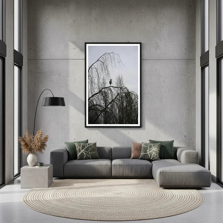 "The Sentinel" Majestic Heron Serene Nature Wall Art - Premium Matte Framed Photography
