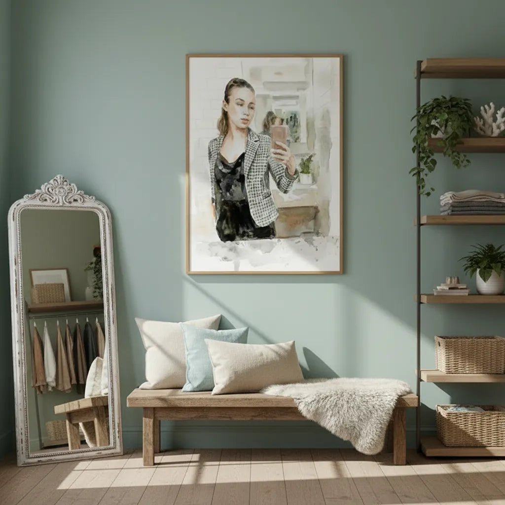 “Modern Muse” Contemporary Feminine Portrait Art - Framed Options