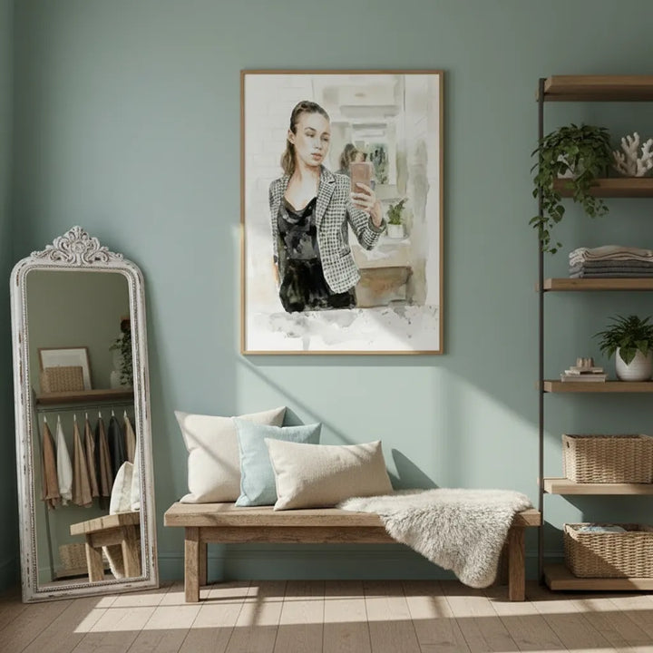 “Modern Muse” Contemporary Feminine Portrait Art - Framed Options