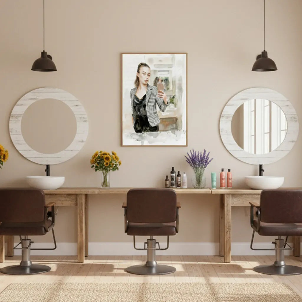 “Modern Muse” Contemporary Feminine Portrait Art - Framed Options