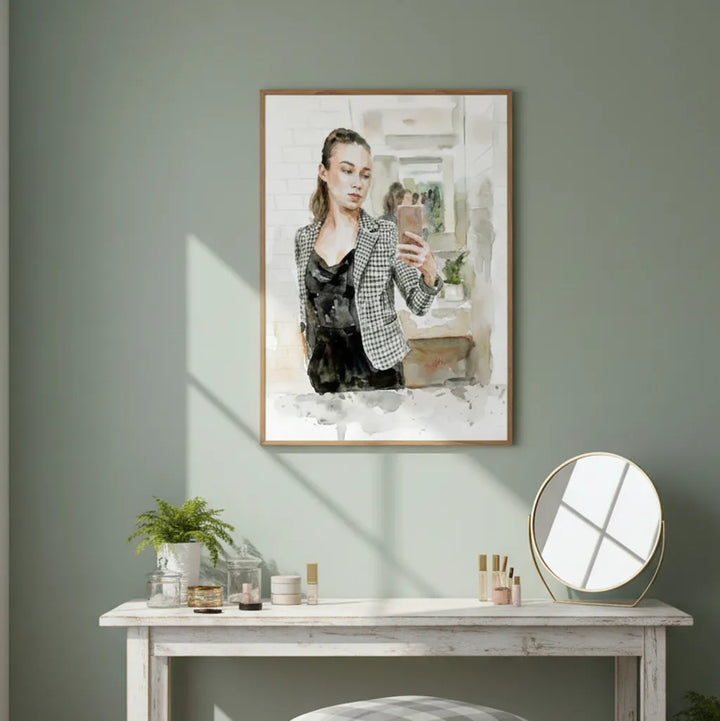 “Modern Muse” Contemporary Feminine Portrait Art - Framed Options