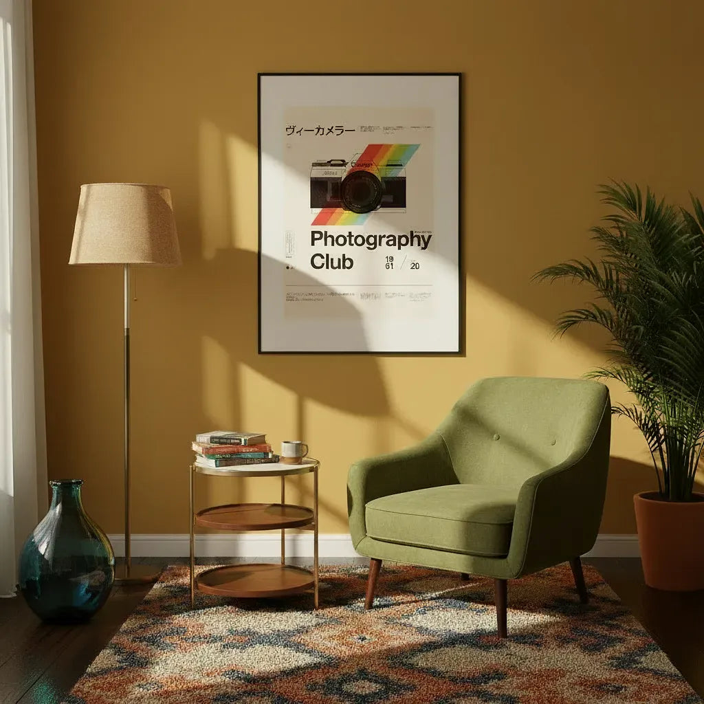 Retro Canon Photography Camera Print: Vintage Aesthetic Wall Art Print - Framed Options