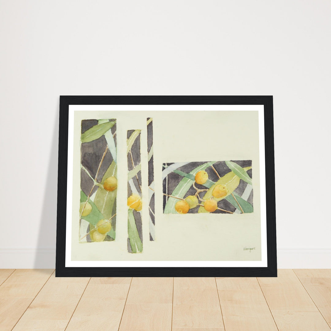 Radiant Harmony in Watercolor: Nature's Abstract Composition by Veronique Semple - Watercolor wall art print