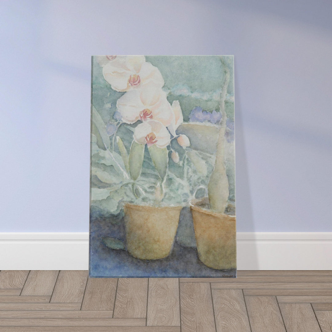 Elegant Orchid Serenity in Watercolor by Veronique Semple - Watercolor botanical print for home decor