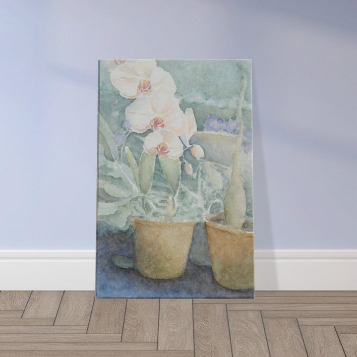 Elegant Orchid Serenity in Watercolor by Veronique Semple - Watercolor botanical print for home decor