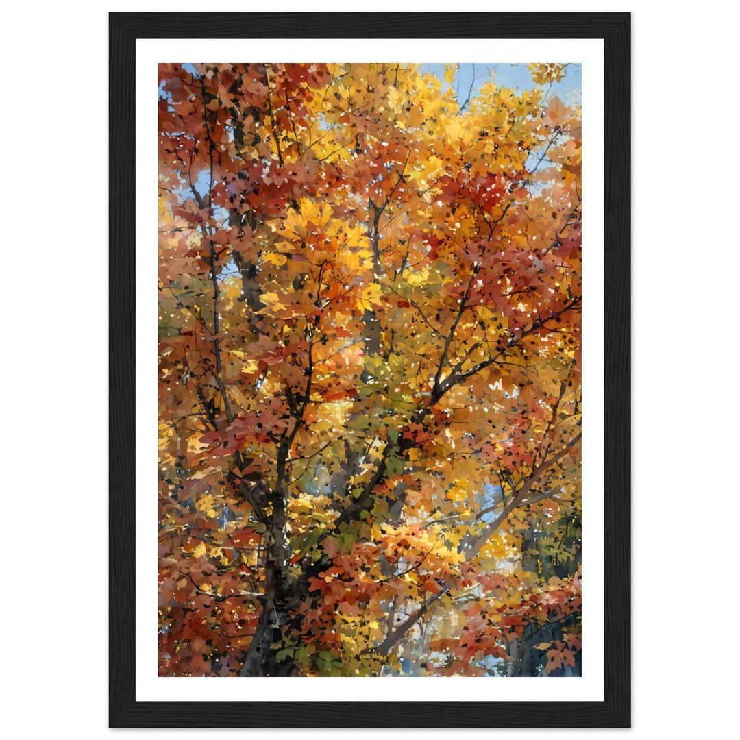 Vibrant Autumn Leaves Abstract Art Print by Studio Shefford - Photo Art Composition photography print for home decor