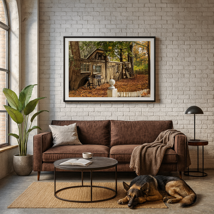 Autumn Serenity in Bromont: A Captivating Rural Retreat - Premium Matte Framed Art Print
