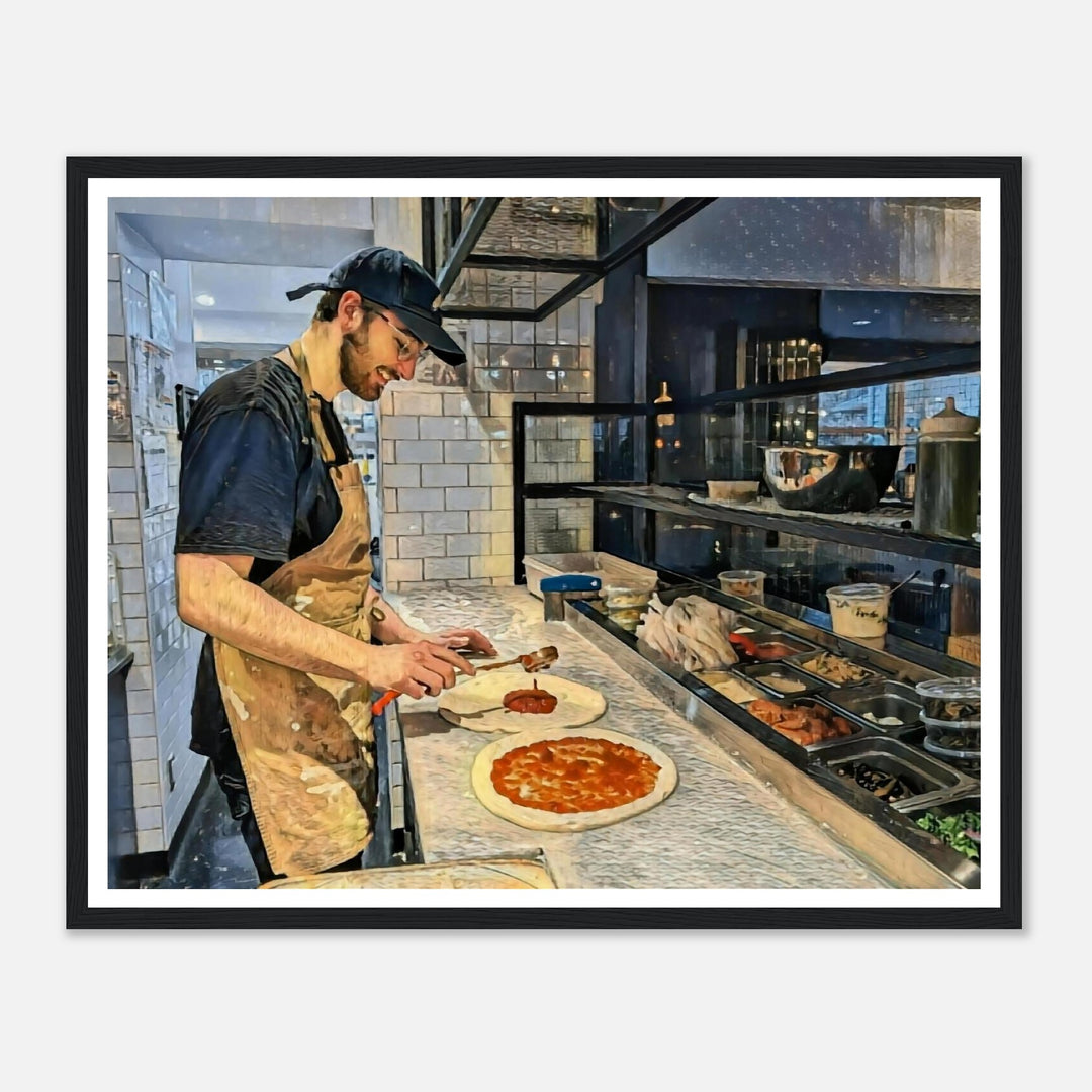 Culinary Mastery: The Art of Pizza Making by Studio Shefford - Photo Art Composition emotional realism print for home decor