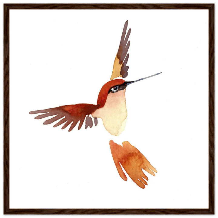 Graceful Hummingbird: Exquisite Watercolor Art Print by Andrew Semple - Watercolor watercolor print for home decor