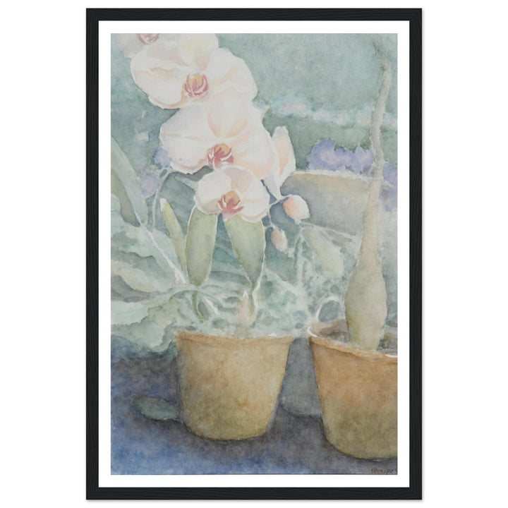 Whispers of Orchids: A Delicate Floral Watercolor by Veronique Semple - Watercolor botanical nature print for home decor