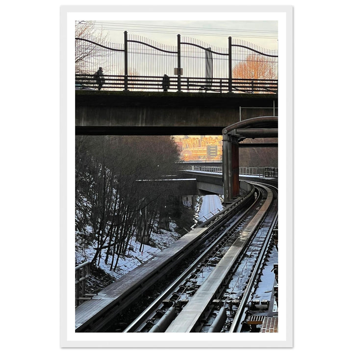 Urban Journey on Vancouver Train Tracks by Andrew Semple - Photography landscape photography print for home decor