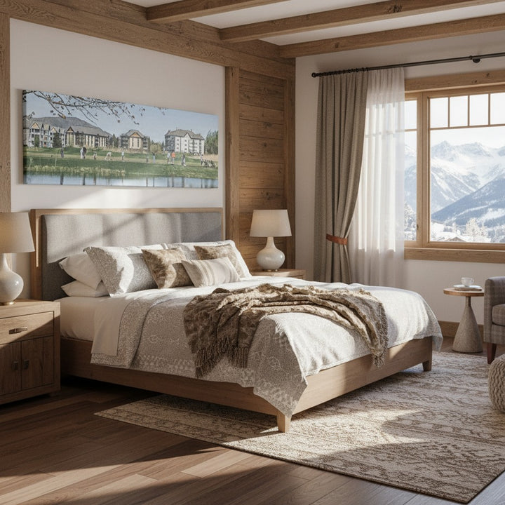 Reflections on a Tranquil Golf Driving Range - Wrapped Canvas Print