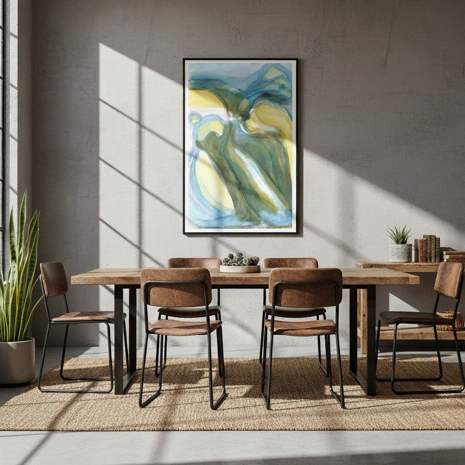 Abstract Watercolor Landscape Impressions - Premium Matte Framed Print