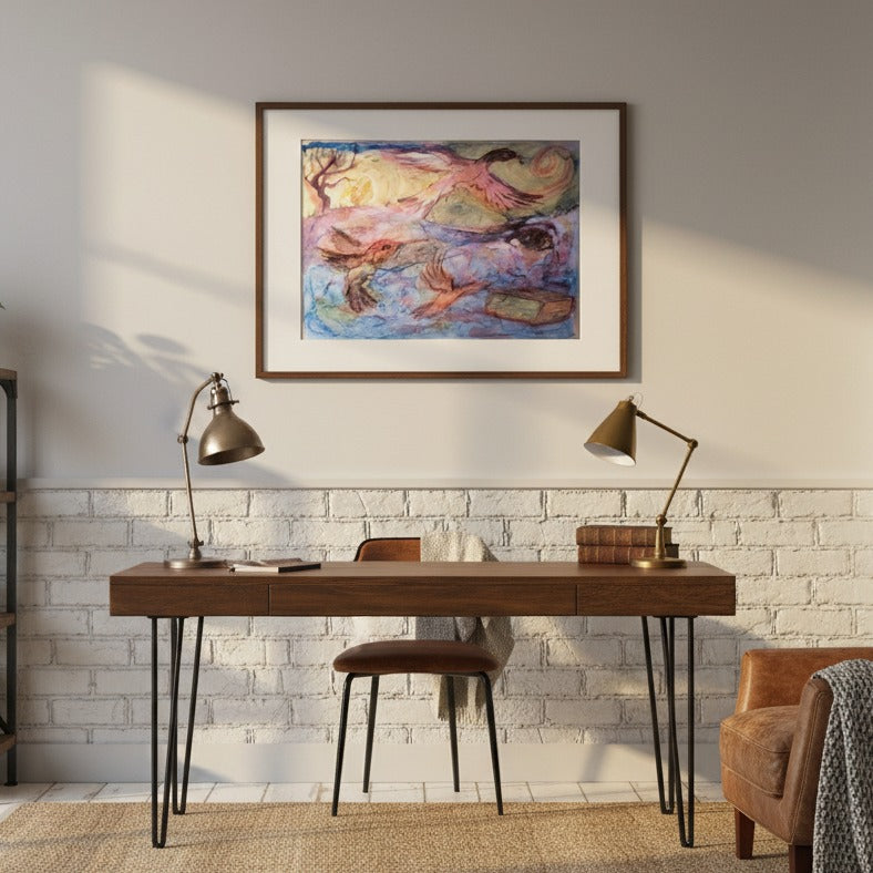 "Journey to Awakening" Watercolor - Fine Art Print Framed Options