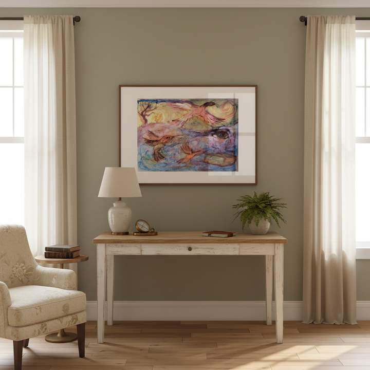 "Journey to Awakening" Watercolor - Fine Art Print Framed Options