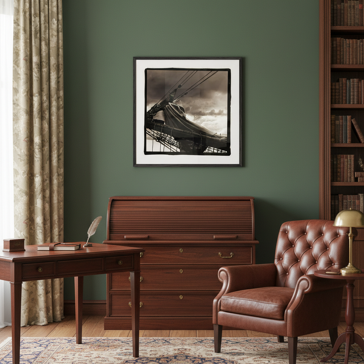 Dramatic Bluenose II Schooner Photography Wall Art - Premium Framed Print