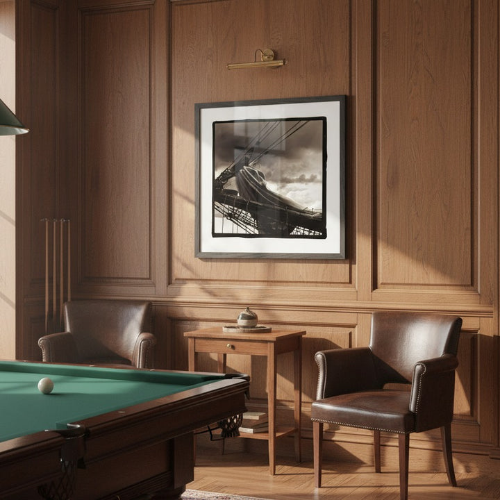 Dramatic Bluenose II Schooner Photography Wall Art - Premium Framed Print