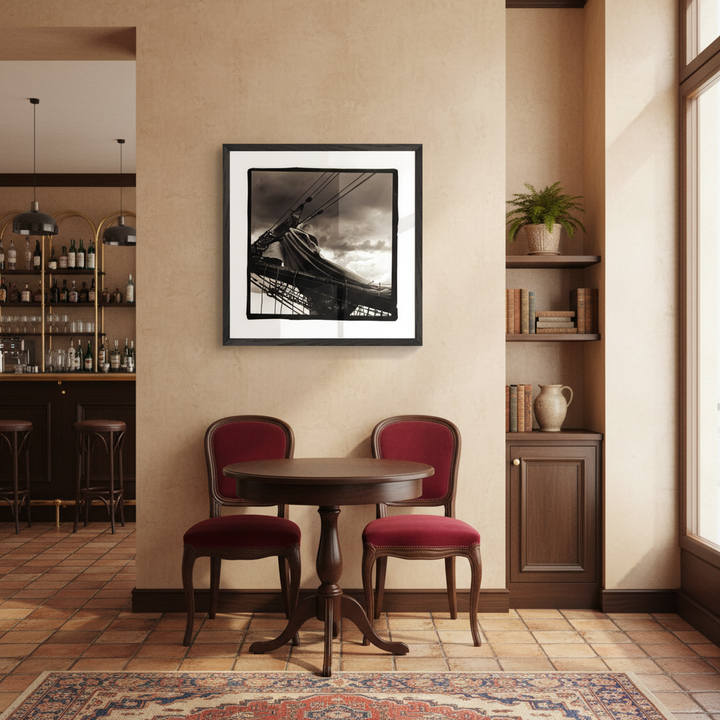 Dramatic Bluenose II Schooner Photography Wall Art - Premium Framed Print