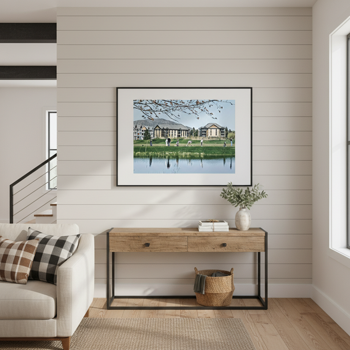 Reflections on a Tranquil Golf Driving Range - Art Print Framed Options