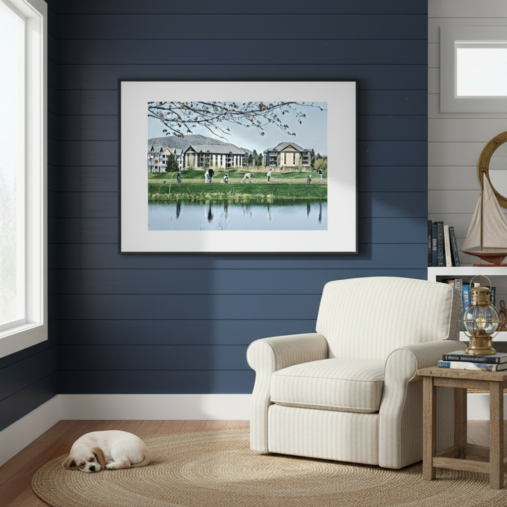 Reflections on a Tranquil Golf Driving Range - Art Print Framed Options