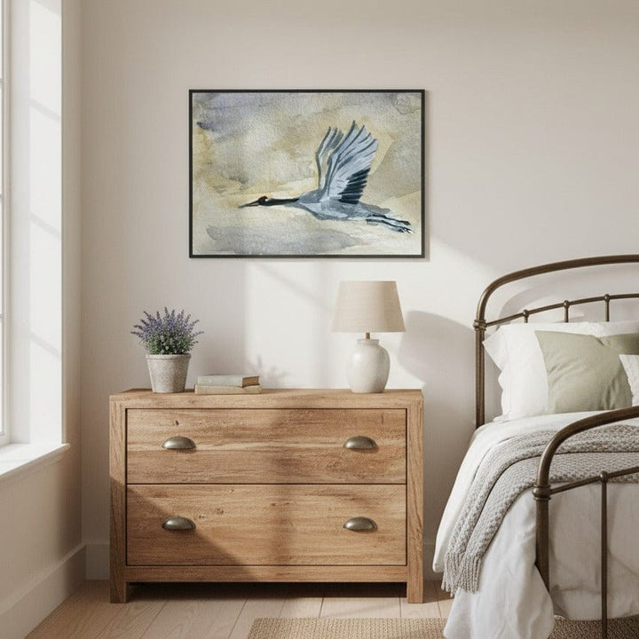 Wooden dresser with decorative items in a bedroom setting - Bromont Media