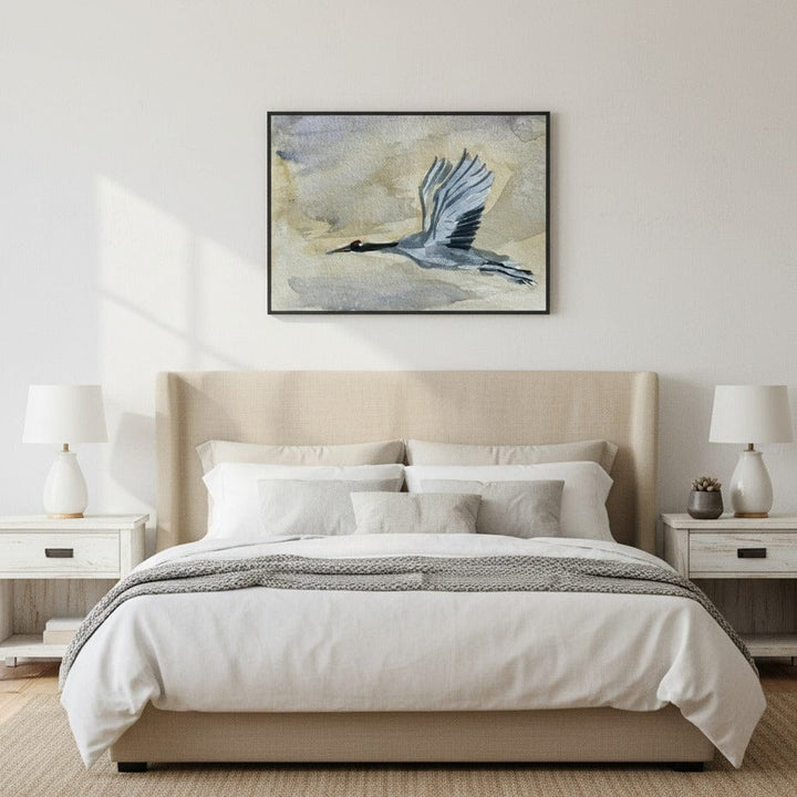 Neatly made bed with white bedding and gray blanket in a bedroom setting - Bromont Media