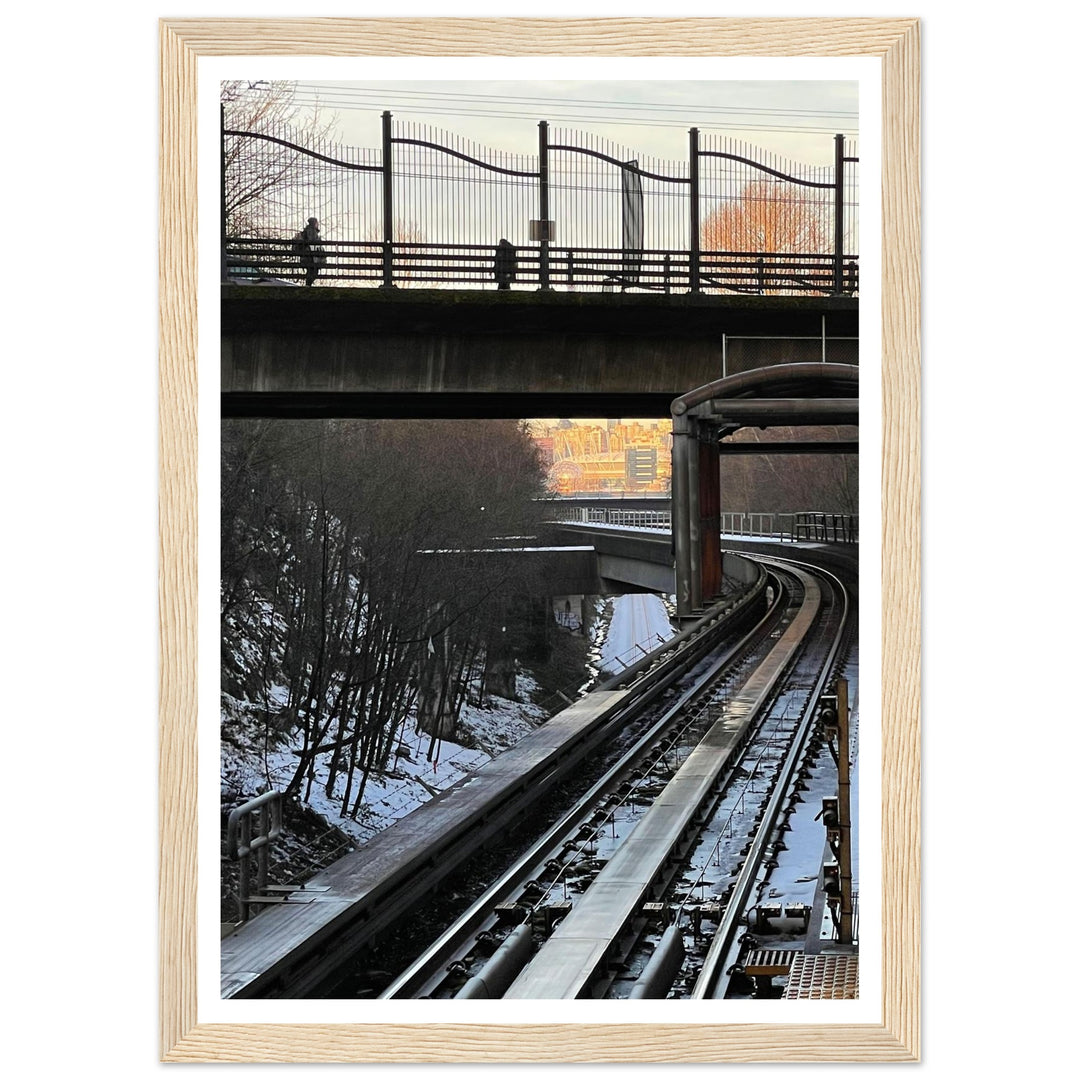 Urban Journey on Vancouver Train Tracks by Andrew Semple - Photography landscape photography print for home decor