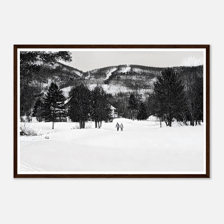 Serene Winter Stroll in a Snow-Covered Haven by Studio Shefford - Photo Art Composition wall art print