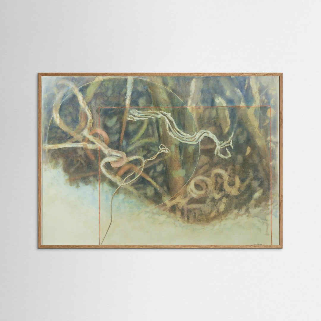 "Change - Beyond the Ice" Abstract Organic Watercolor - Custom Framed Art Print