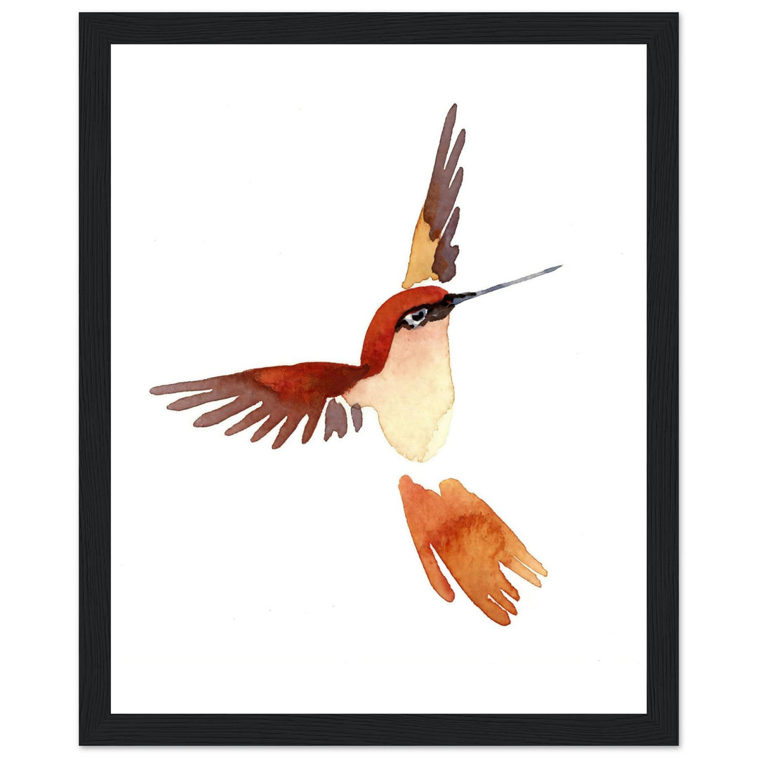 Graceful Hummingbird: Exquisite Watercolor Art Print by Andrew Semple - Watercolor watercolor print for home decor