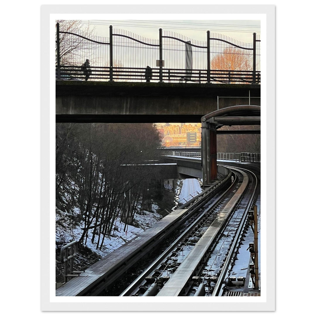 Urban Journey on Vancouver Train Tracks by Andrew Semple - Photography landscape photography print for home decor