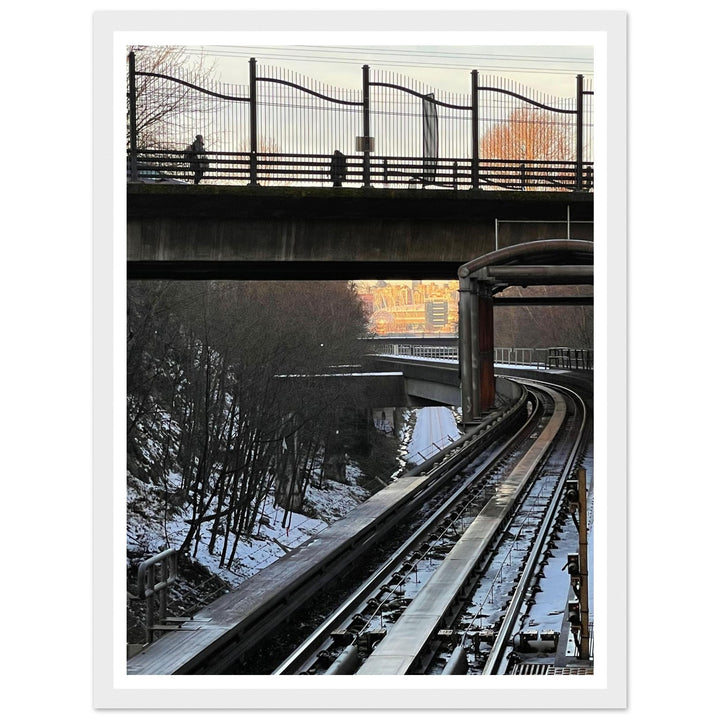Urban Journey on Vancouver Train Tracks by Andrew Semple - Photography landscape photography print for home decor