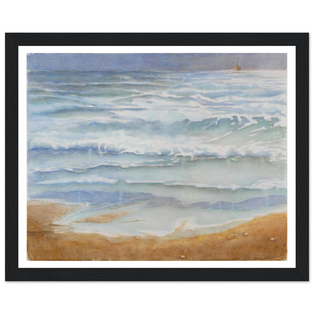Tranquil Waters: A Serene Coastal Escape in Watercolor by Veronique Semple - Watercolor wall art print