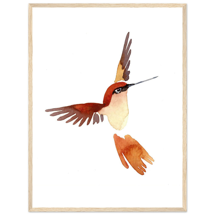 Graceful Hummingbird: Exquisite Watercolor Art Print by Andrew Semple - Watercolor watercolor print for home decor