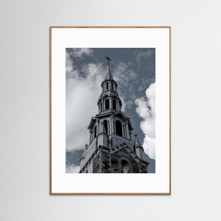 Elegant Church Architecture Steeple Art Print - Framed Options