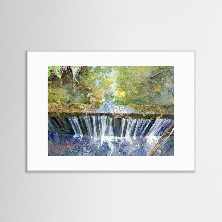 Autumn Waterfall: Impressions of Bromont Watercolor Art