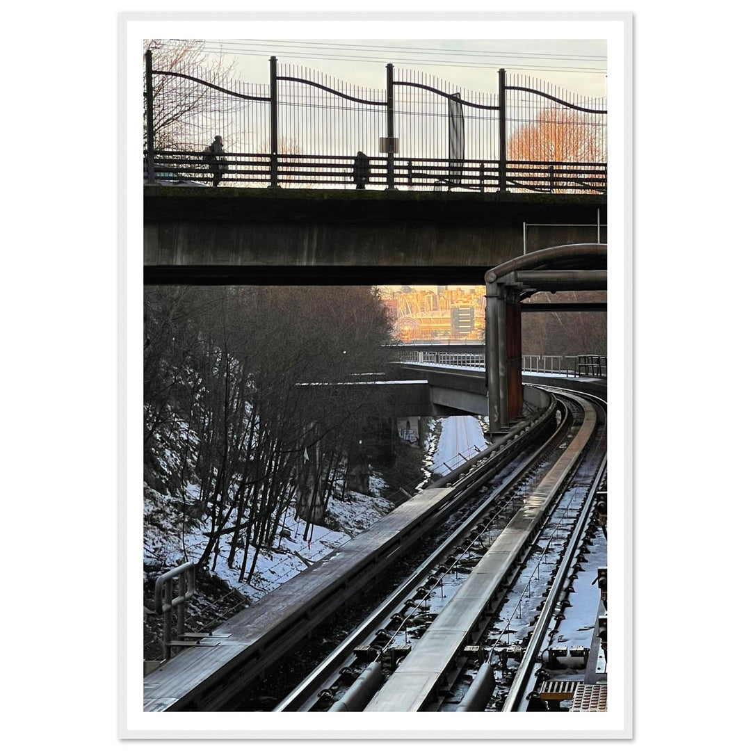 Urban Journey on Vancouver Train Tracks by Andrew Semple - Photography landscape photography print for home decor