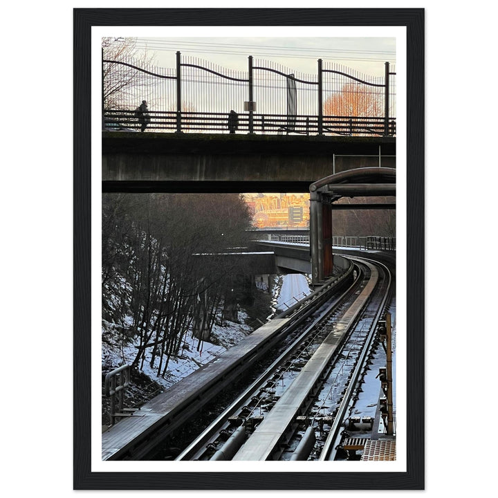 Urban Journey on Vancouver Train Tracks by Andrew Semple - Photography landscape photography print for home decor