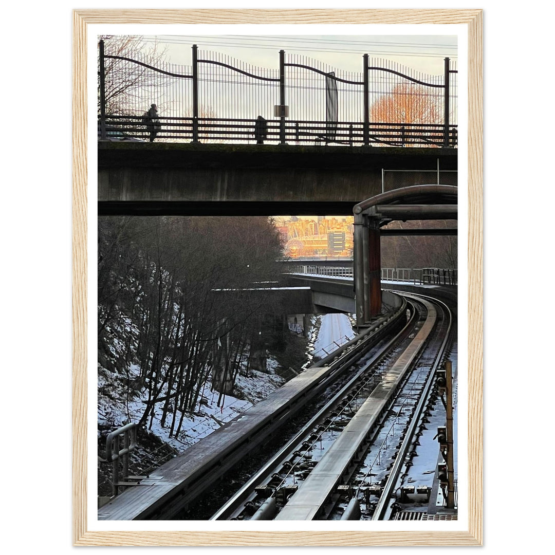 Urban Journey on Vancouver Train Tracks by Andrew Semple - Photography landscape photography print for home decor