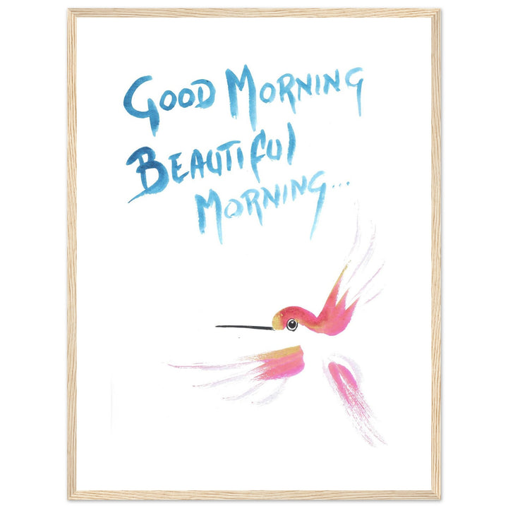 "Good Morning" Watercolor Wall Art: Hummingbird Philosophy Series by Andrew Semple - Watercolor wall art print