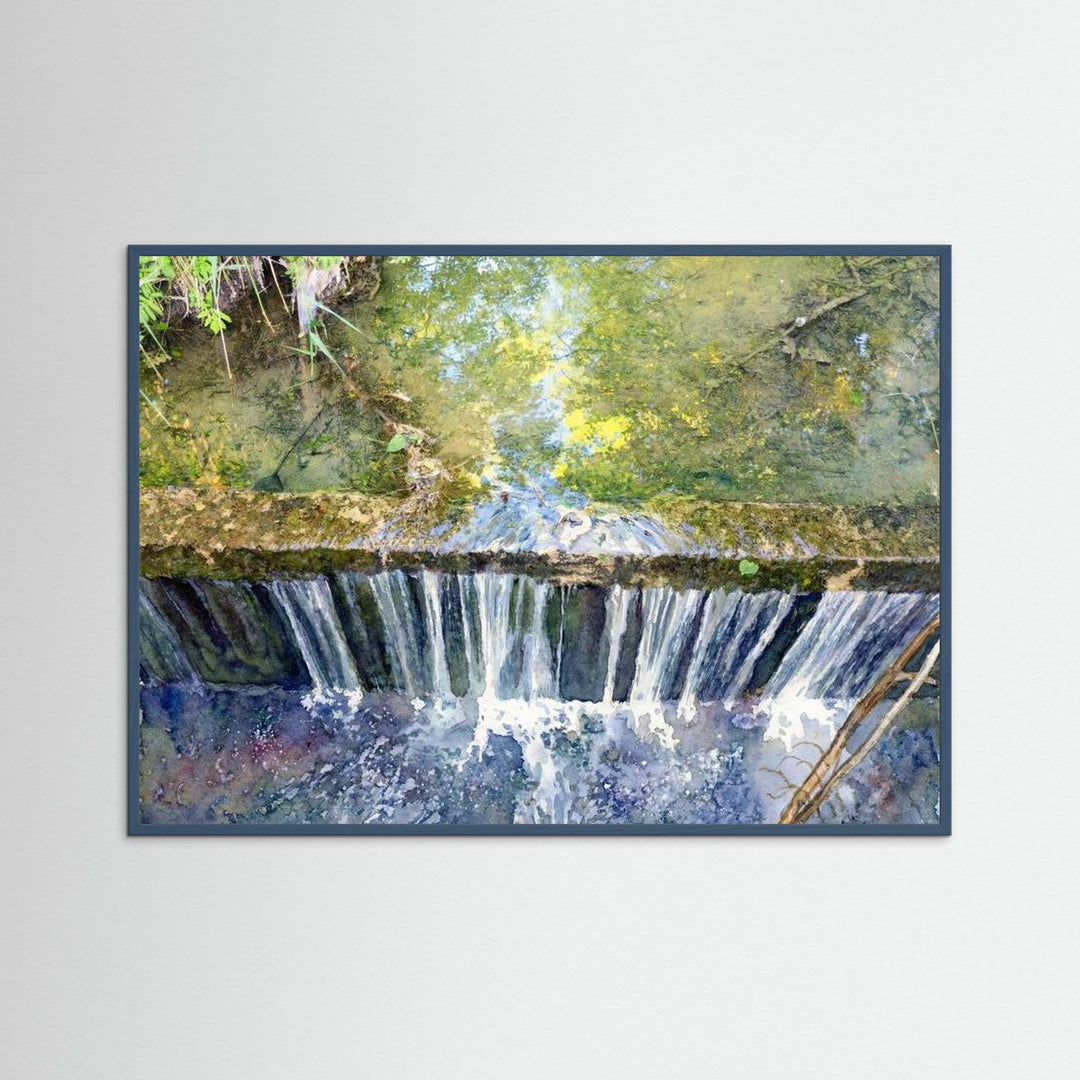 Autumn Waterfall: Impressions of Bromont Watercolor Art