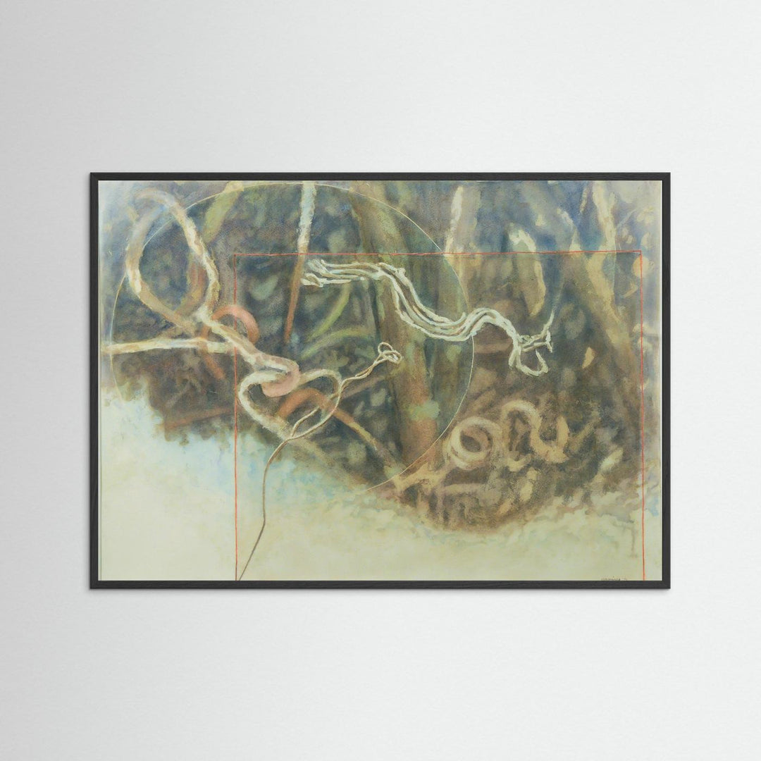 "Change - Beyond the Ice" Abstract Organic Watercolor - Custom Framed Art Print