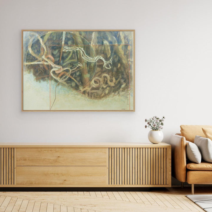 "Change - Beyond the Ice" Abstract Organic Watercolor - Large Format Canvas Framed Options
