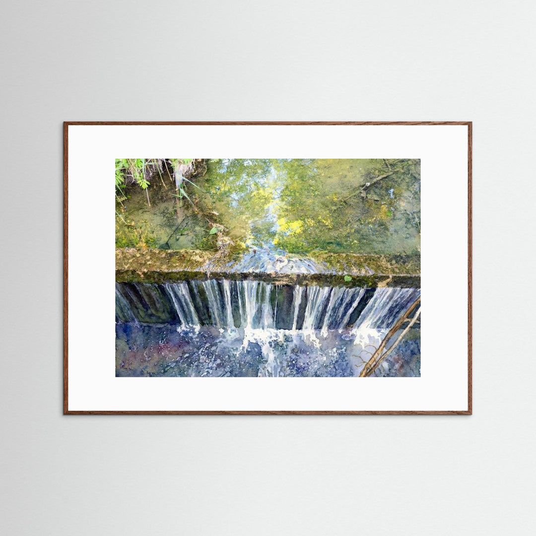 Autumn Waterfall: Impressions of Bromont Watercolor Art