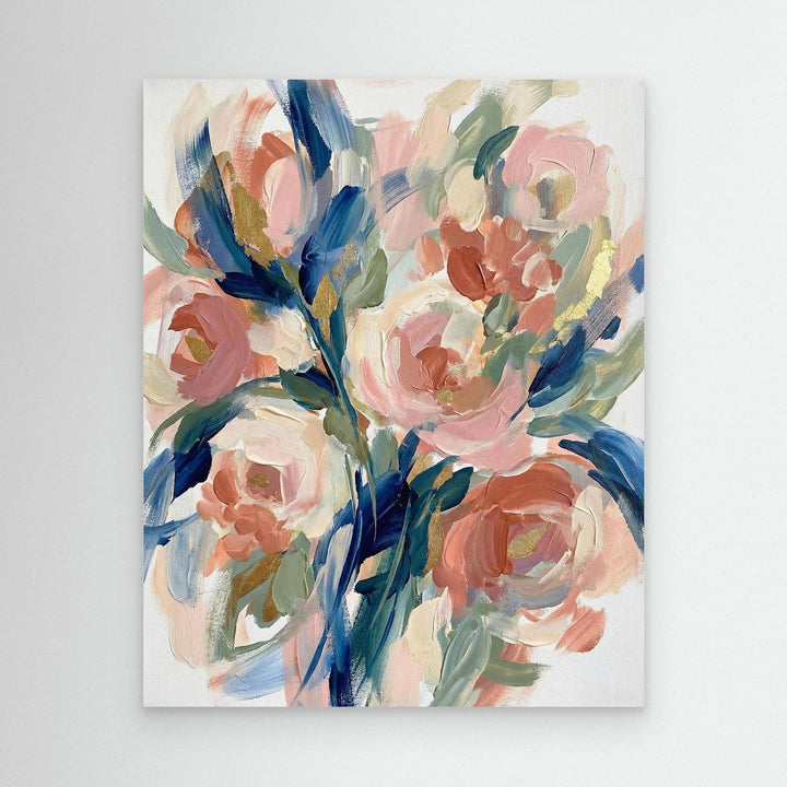 Abstract Floral Wall Art for Modern Decor - Canvas Framed Options Large Format