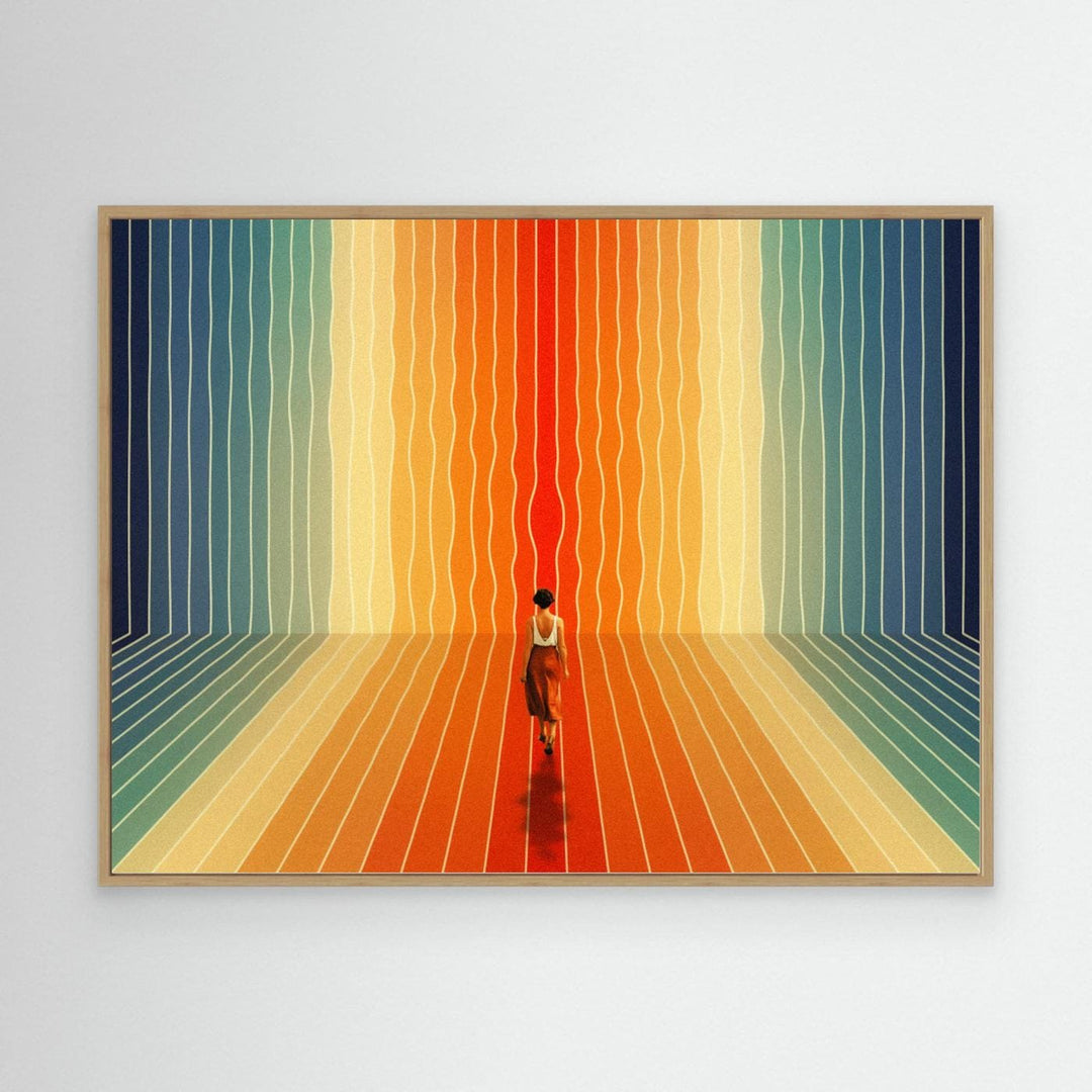 Vibrant Retro Pathway Canvas Art Print by Bromont Editions - Digital Art pop art print for home decor